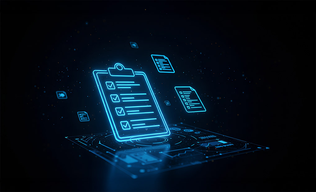 Digital illustration of checklists