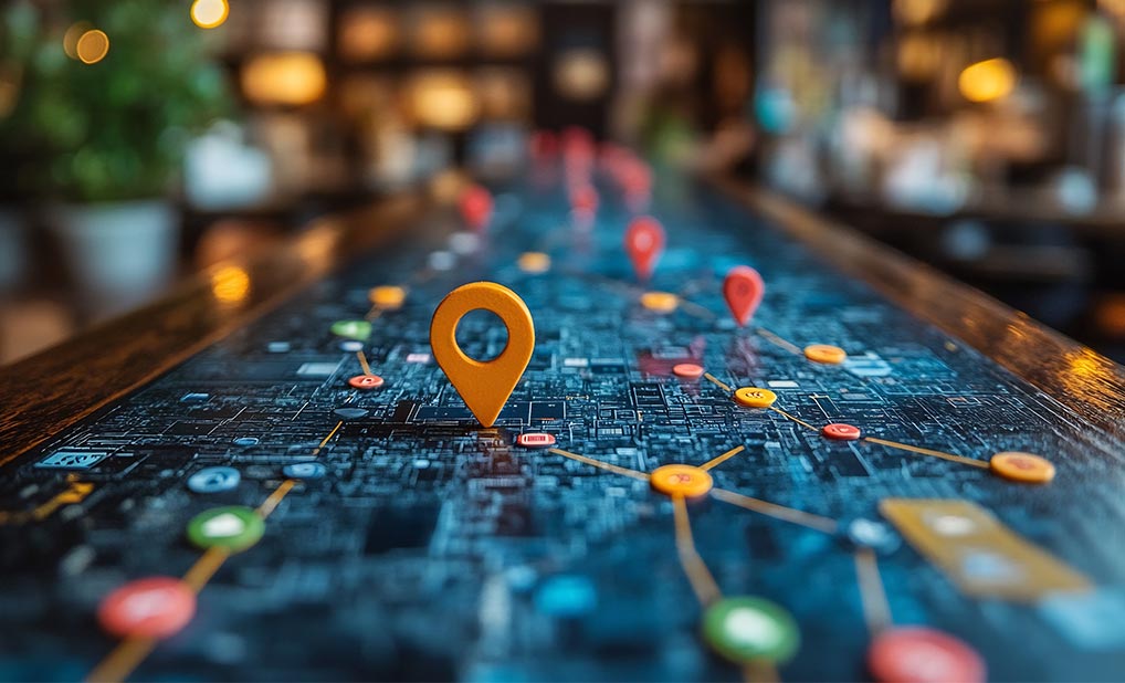 Illustration of roadmap with milestones