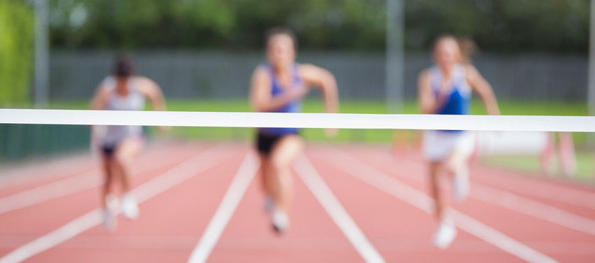 a group of runners running